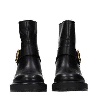 Chloé Black Leather Ankle Boots