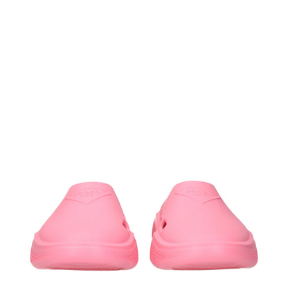 Prada Pink Cotton Slippers