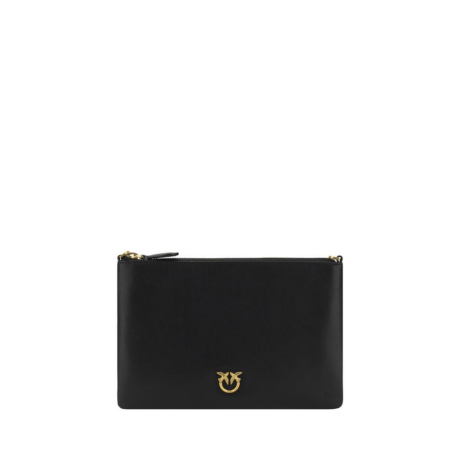 PINKO Black Leather Shoulder Bag