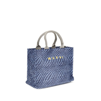 Marni Blue Fabric Shoulder Bag
