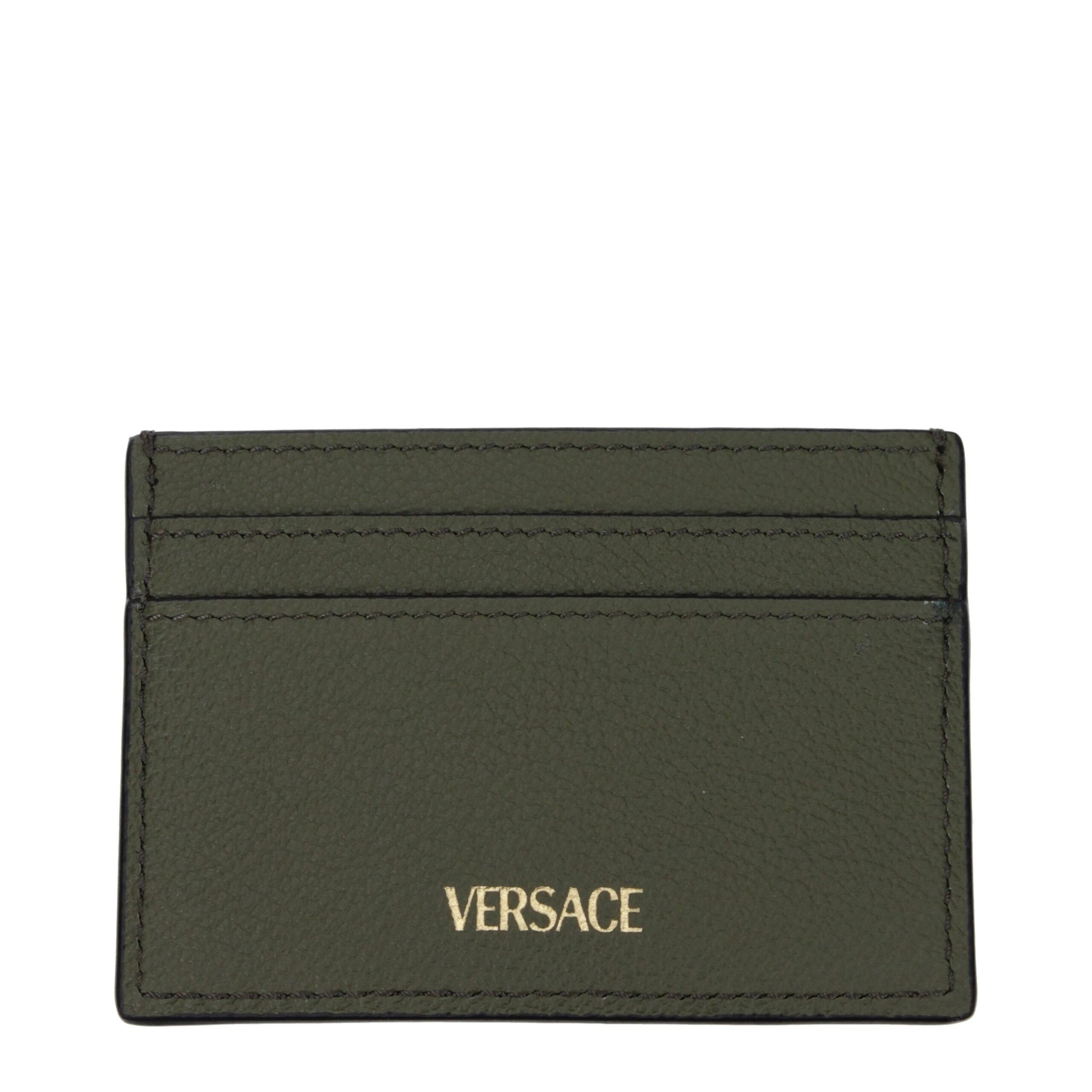 Versace Green Leather Cardholder