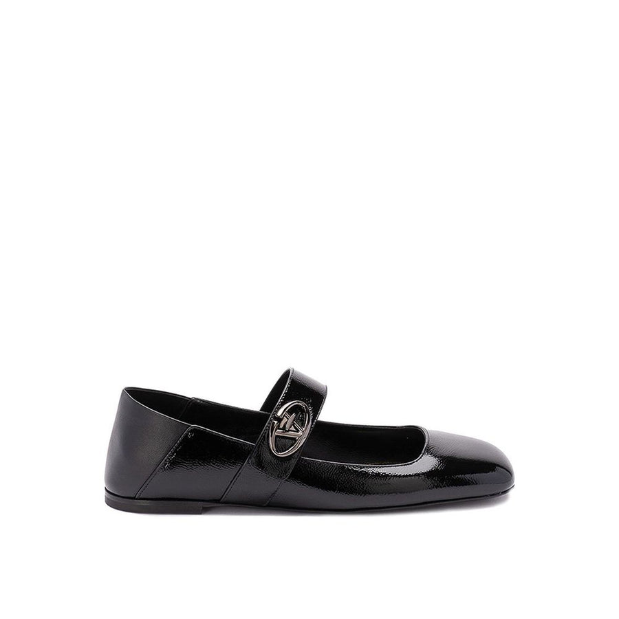 Valentino Garavani Black Calfskin Ballet Flats