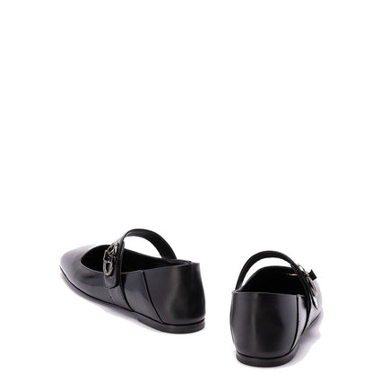 Valentino Garavani Black Calfskin Ballet Flats