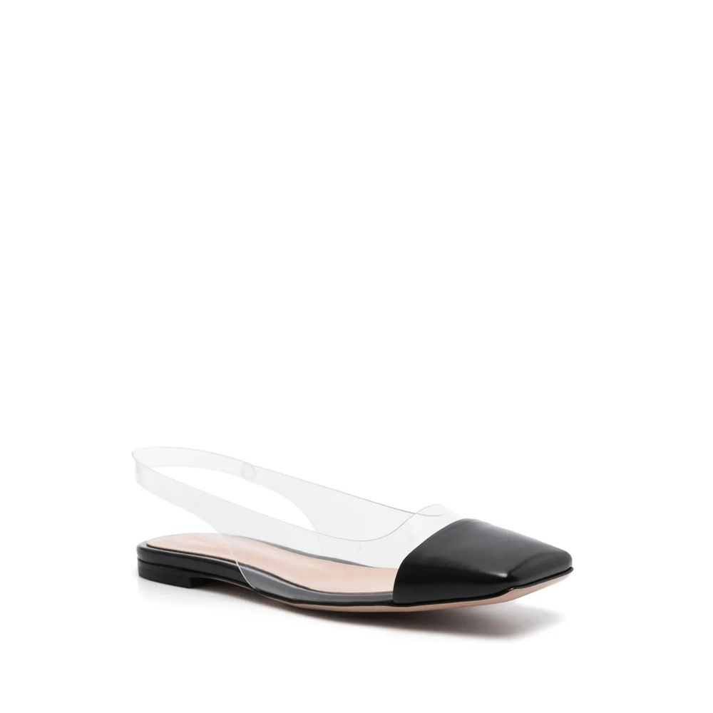 Gianvito Rossi Black Plexiglass Slides