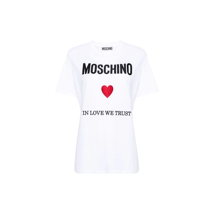 Moschino Couture White Cotton T-Shirt