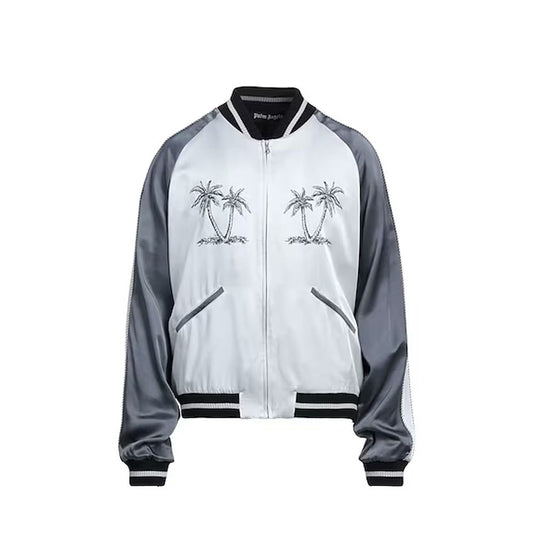 Palm Angels Gray Acetate Bomber