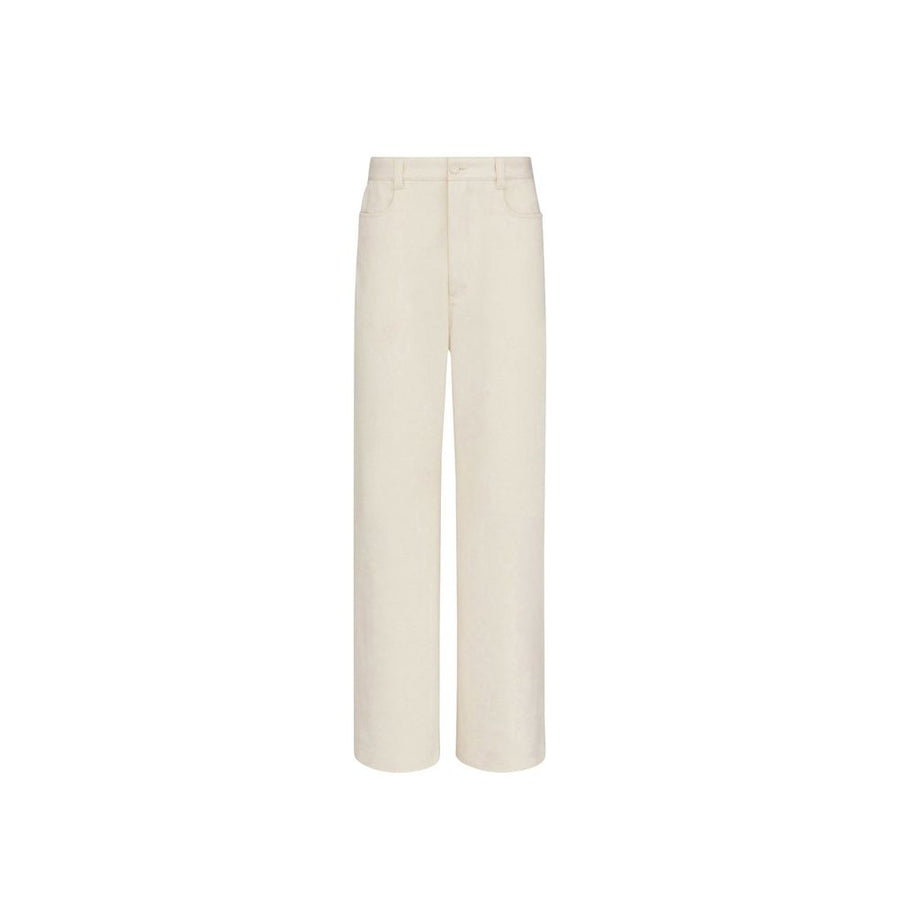 Dior White Cashmere Chino Pants