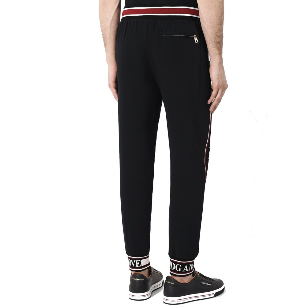 Dolce & Gabbana Black Elastane Joggers (Workout Pants)