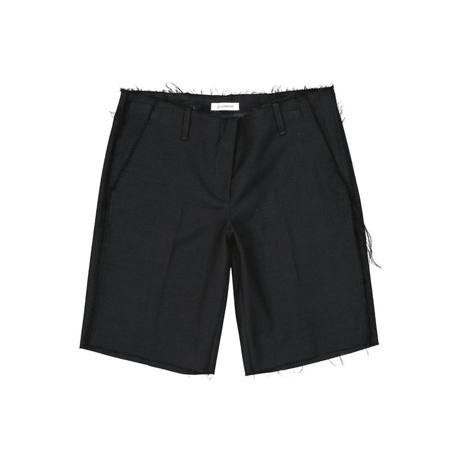 Dondup Black Virgin Wool Bermuda Shorts