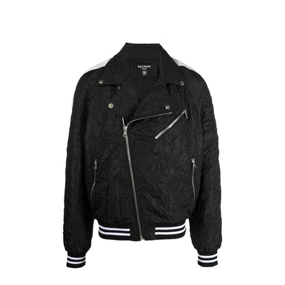 Balmain Black Polyester Bomber