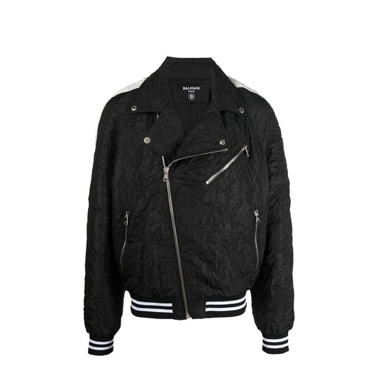 Balmain Black Polyester Bomber