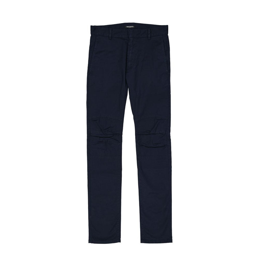 Balmain Blue Cotton Casual Pants