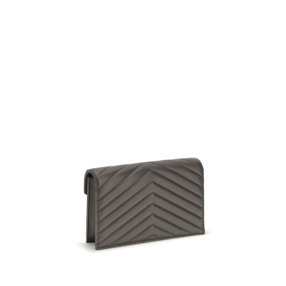 Saint Laurent Black Calf Leather Bos Taurus Wallet