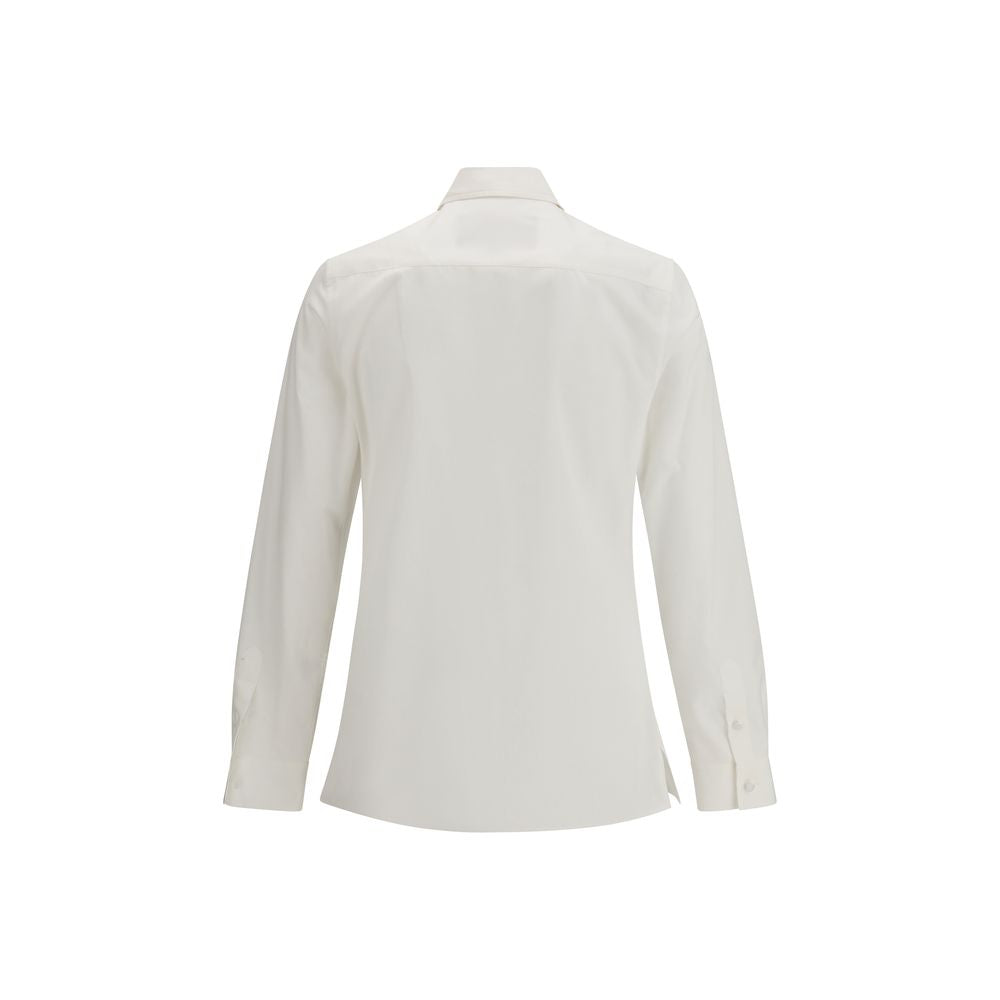 Valentino White Cotton Dress Shirt
