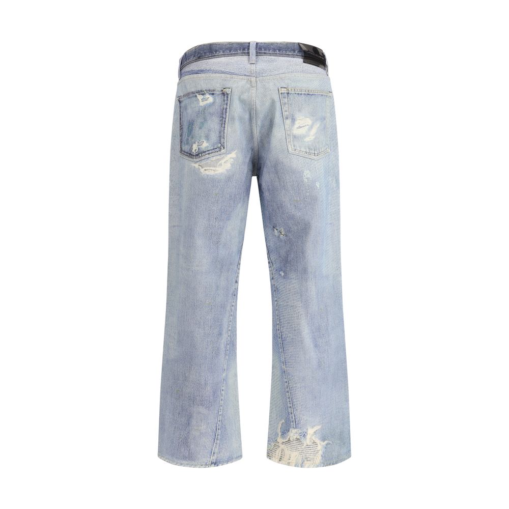 Our Legacy Blue Cotton Relaxed Fit Jeans