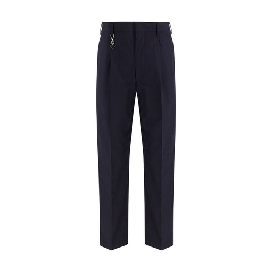 Prada Blue Cotton Dress Pants