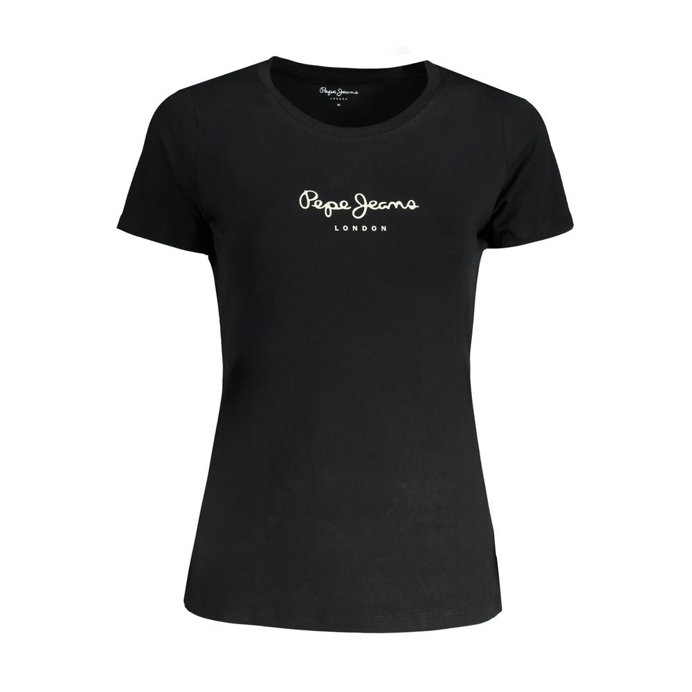 Pepe Jeans Black Cotton Women's T-Shirt