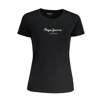 Pepe Jeans Black Cotton Women's T-Shirt