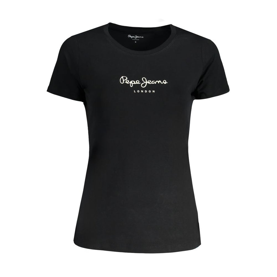 Pepe Jeans Black Cotton Women's T-Shirt