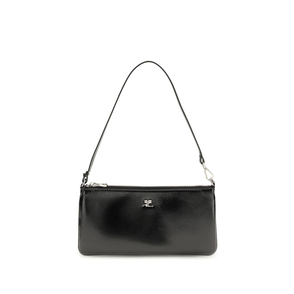 Courrèges Black Cowhide Shoulder Bag