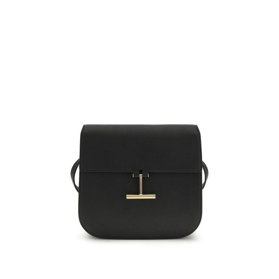 Tom Ford Black Calf Leather Bos Taurus Shoulder Bag