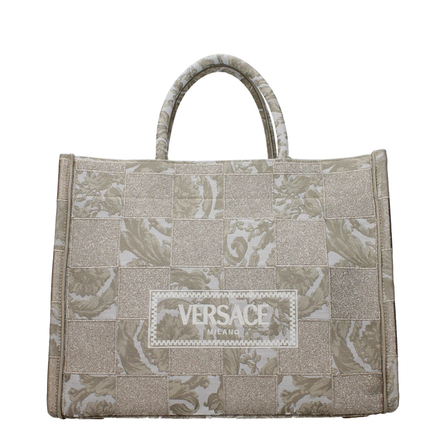 Versace Beige Fabric Handbag