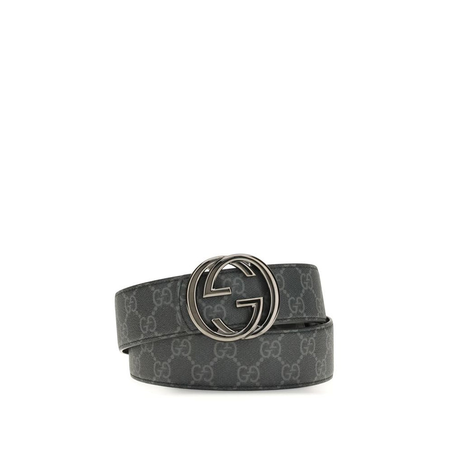 Gucci Black Calf Leather Bos Taurus Regular Belt