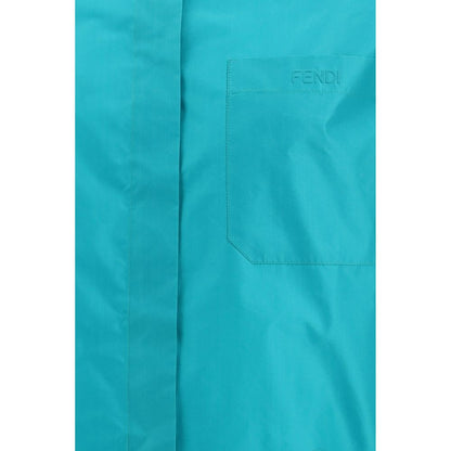 Fendi Light Blue Silk Dress Shirt