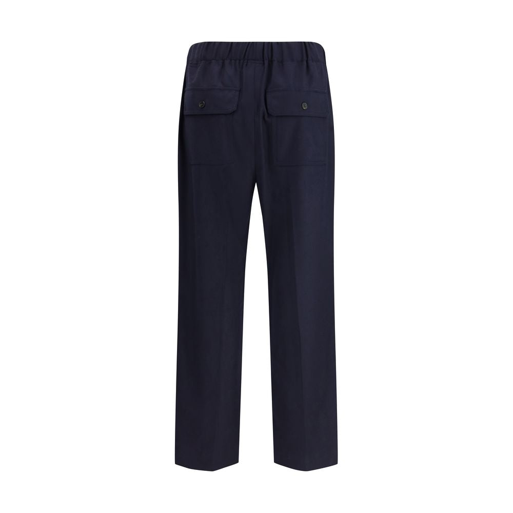 Max Mara Blue Wool Casual Pants