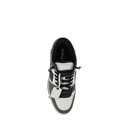 Off-White Gray Calf Leather Bos Taurus Low Top Sneakers