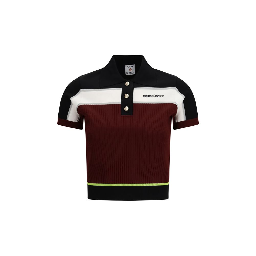 Casablanca Multicolor Viscose Polo Shirt