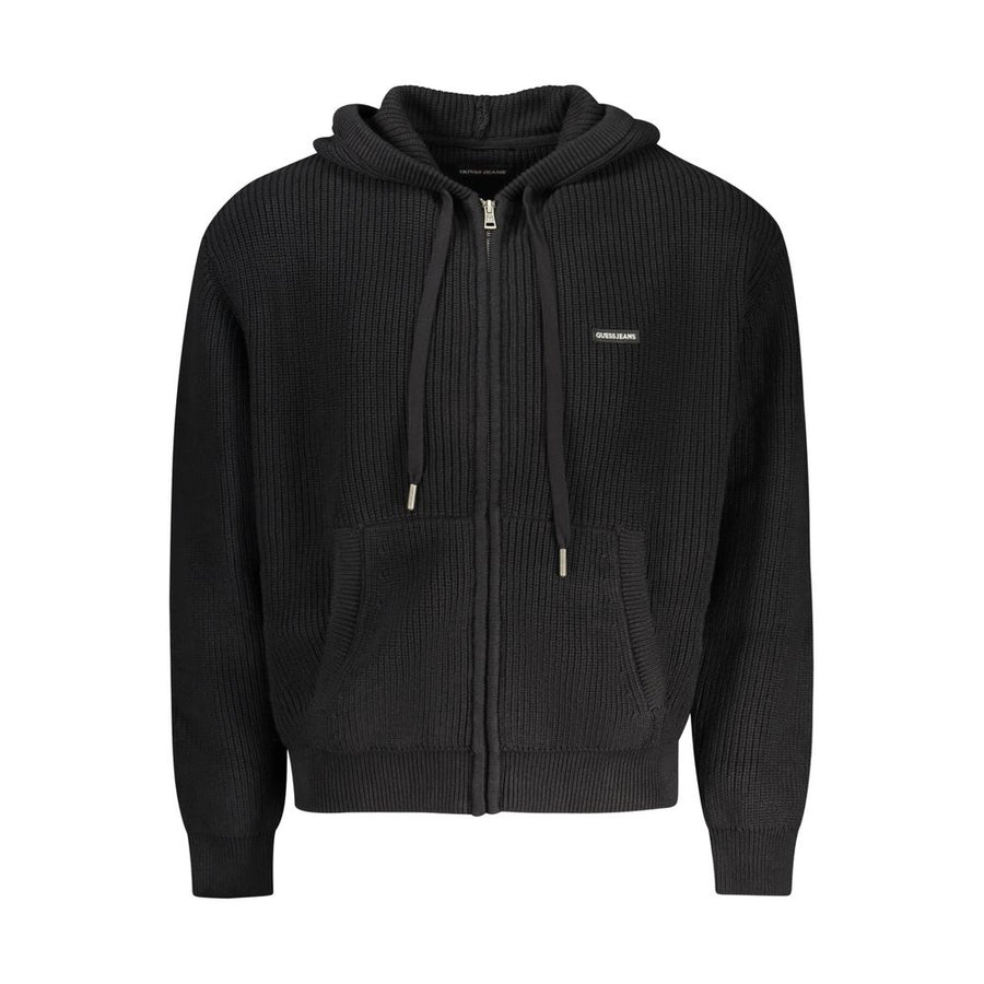 Guess Jeans Black Organic Cotton Men's Cardigan