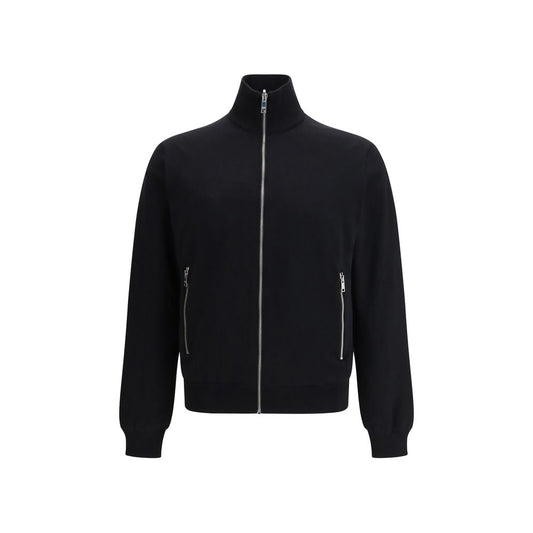 Prada Black Fleece Wool Shell Jacket