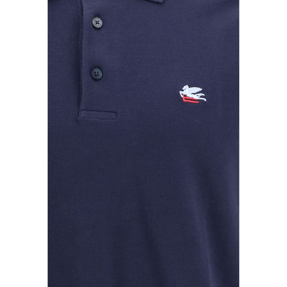 Etro Blue Cotton Polo Shirt