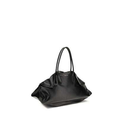 Alexander McQueen Black Calf Leather Bos Taurus Shoulder Bag