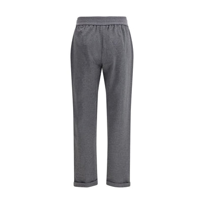 Brunello Cucinelli Gray Cotton Casual Pants