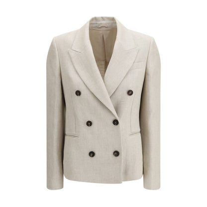 Brunello Cucinelli Beige Linen Blazer