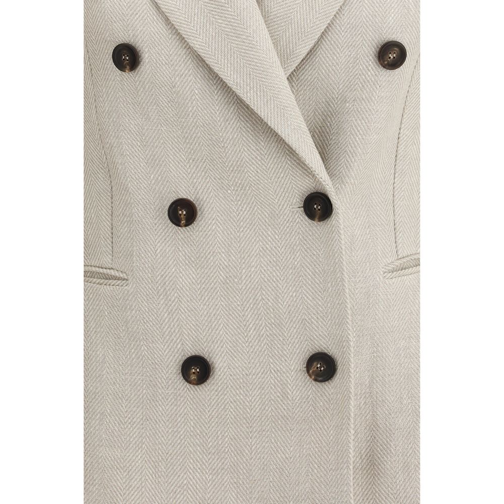 Brunello Cucinelli Beige Linen Blazer