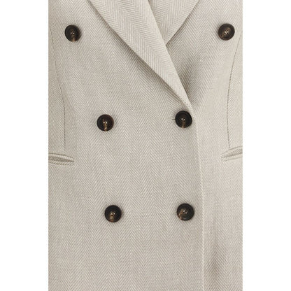 Brunello Cucinelli Beige Linen Blazer