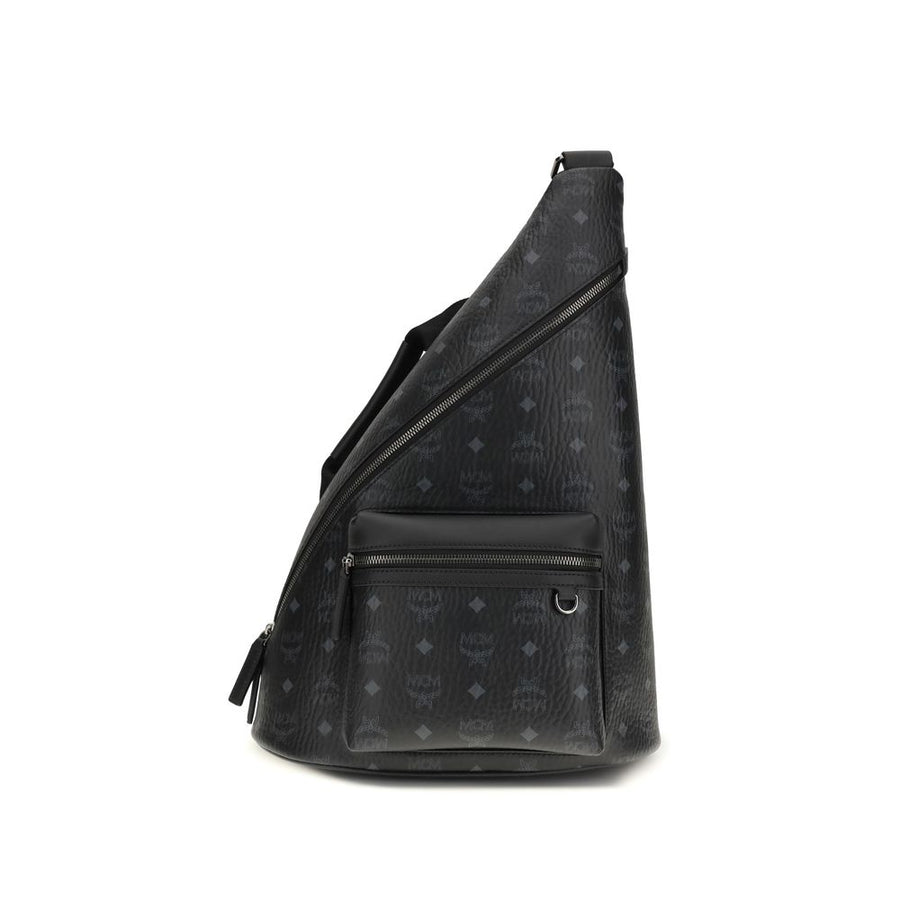 MCM Black Fabric Backpack