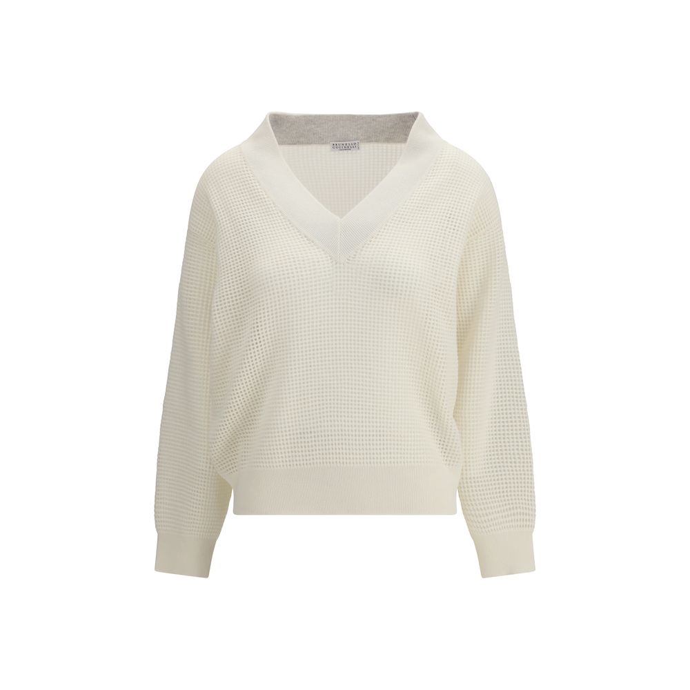 Brunello Cucinelli Beige Cashmere Sweater