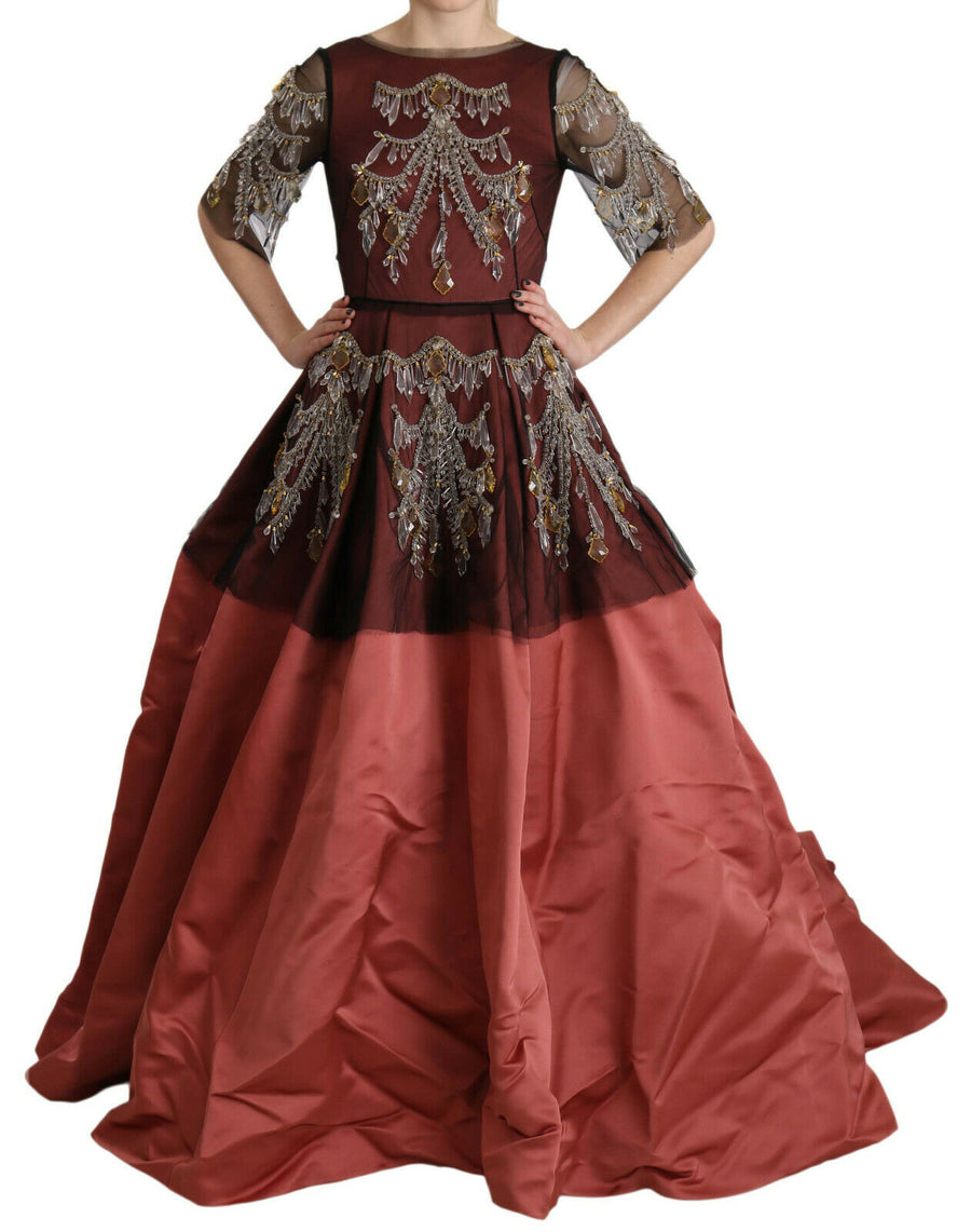 Dolce & Gabbana – Prinzessinnenkleid aus Seide mit Kristallkronleuchter