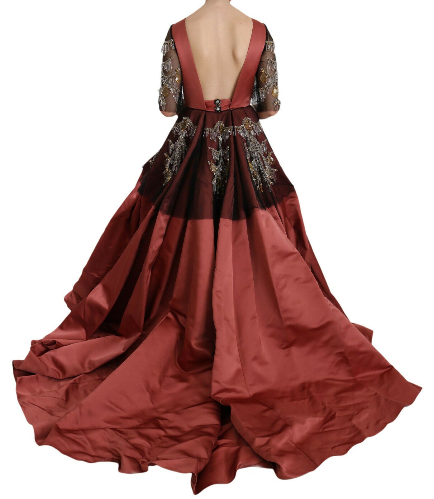 Dolce &amp; Gabbana – Prinzessinnenkleid aus Seide mit Kristallkronleuchter