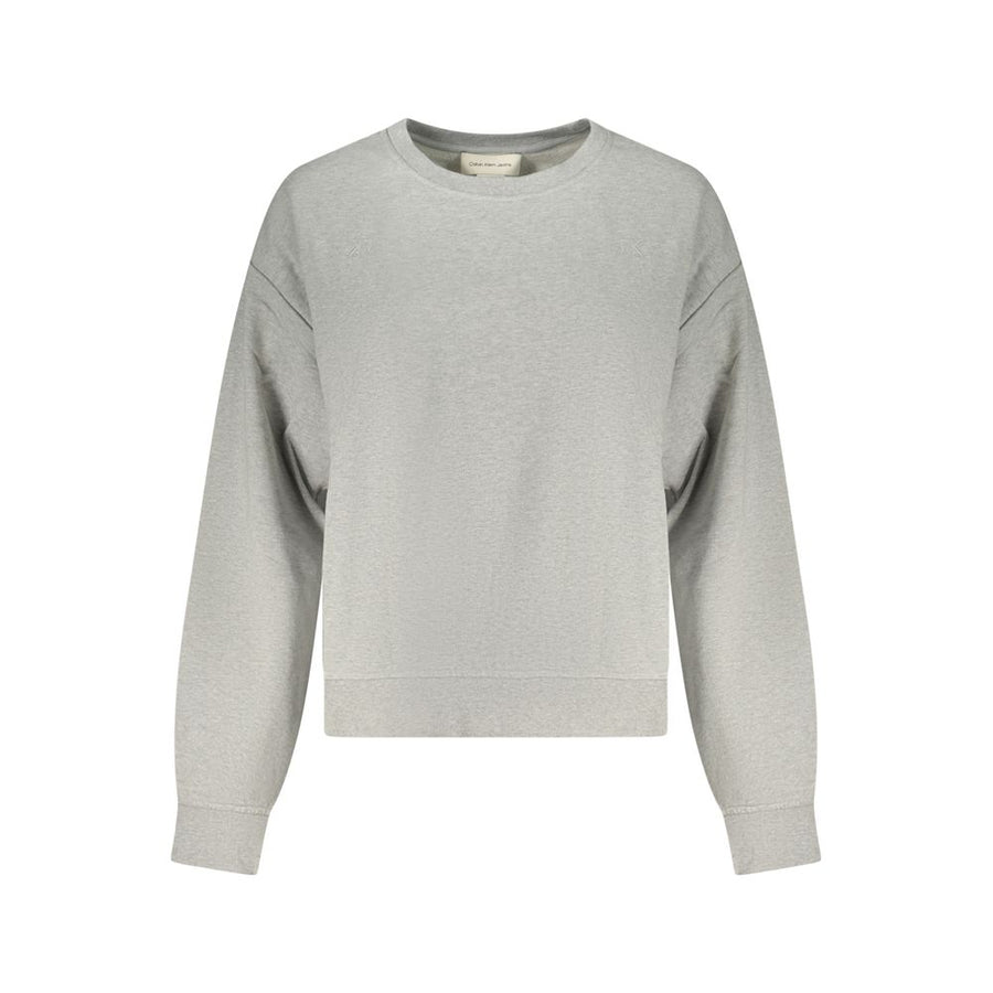 Calvin Klein Grigio Cotton Women Sweatshirt