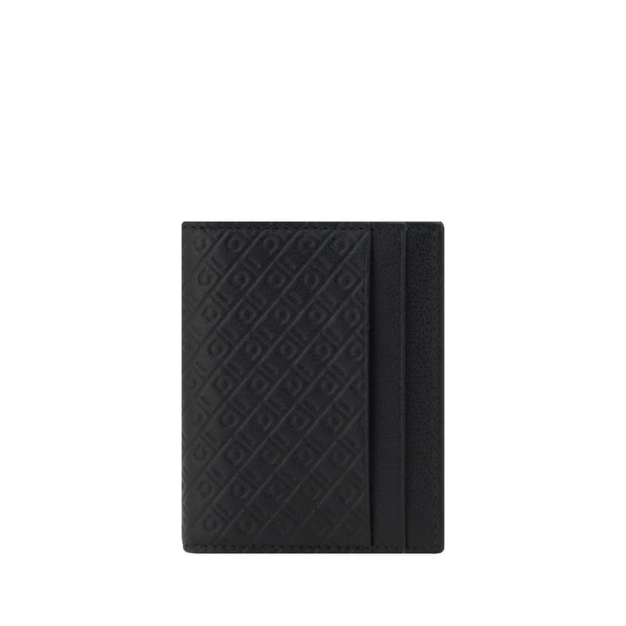 Ferragamo Black Calf Leather Bos Taurus Wallet