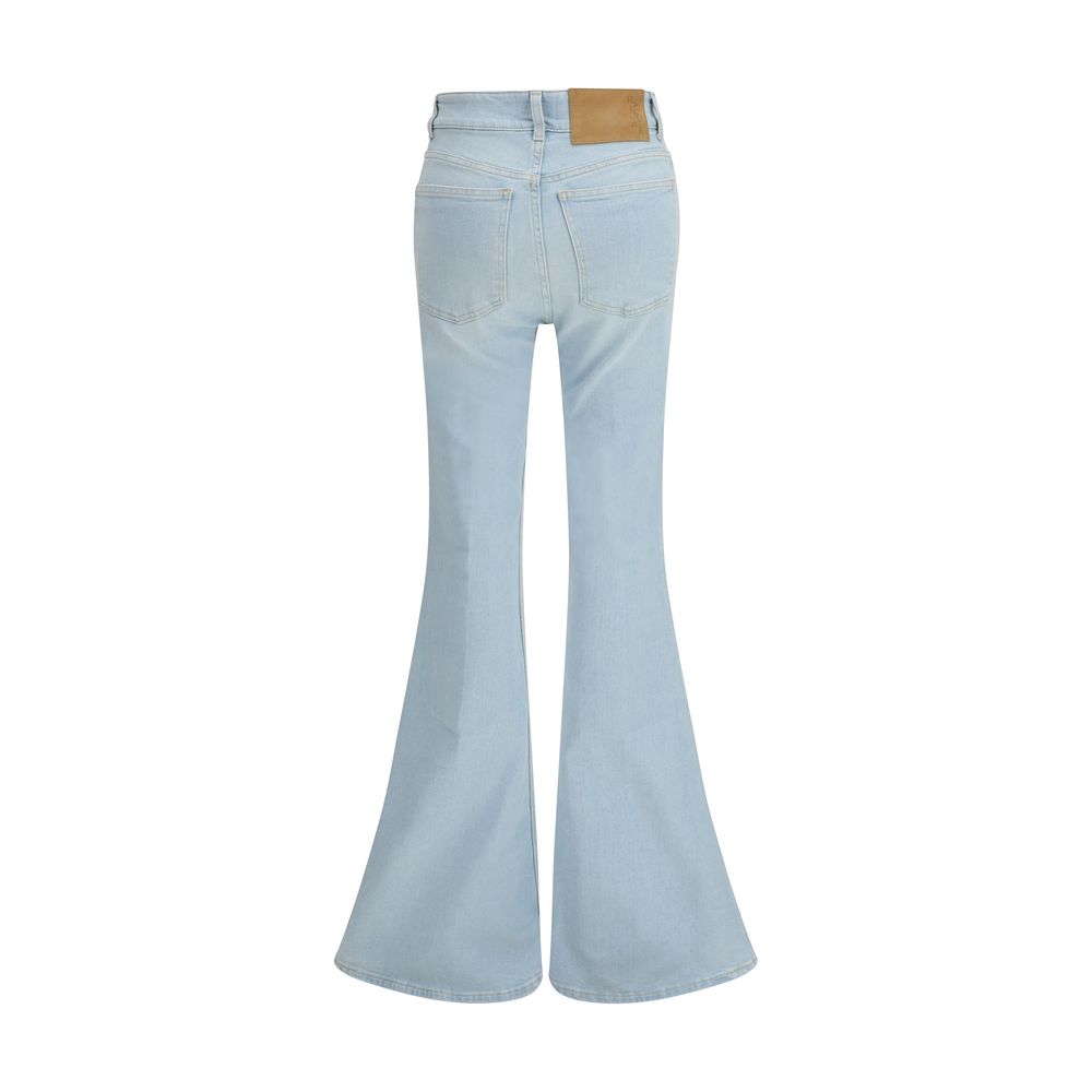 Haikure Blue Cotton Flared Jeans