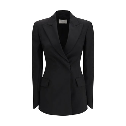 Max Mara Black Fleece Wool Blazer