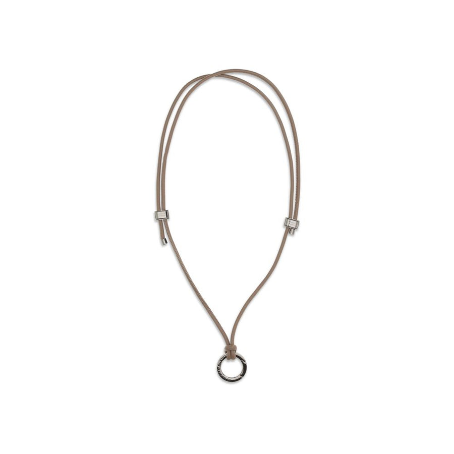 Brunello Cucinelli Black Calf Leather Bos Taurus Necklace