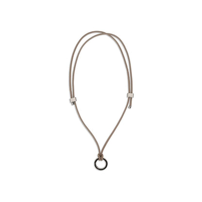 Brunello Cucinelli Black Calf Leather Bos Taurus Necklace