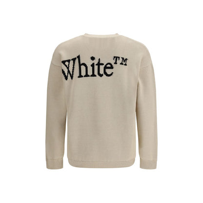 Off-White Beige Cotton Sweatshirt